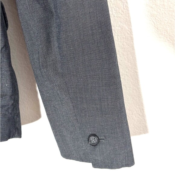 Banana Republic Blazer Gray Pincheck Stretch Belted Jacket Officecore - Picture 6 of 12